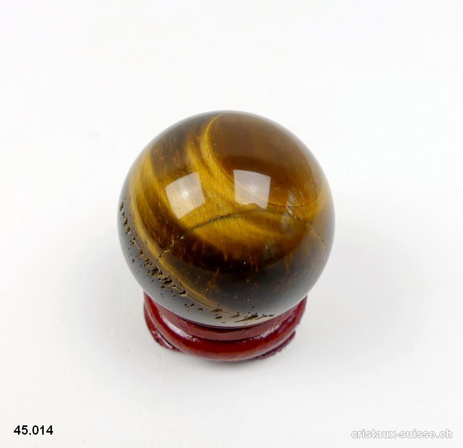 Boule Oeil de Tigre 3,4 cm. Pièce unique 55 grammes