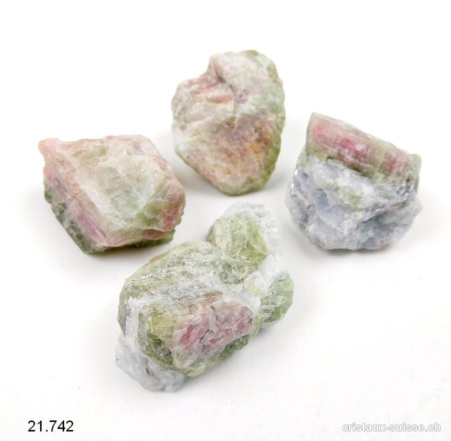 Tourmaline Melon d'eau brute 9 - 11 grammes / 2 - 3 cm