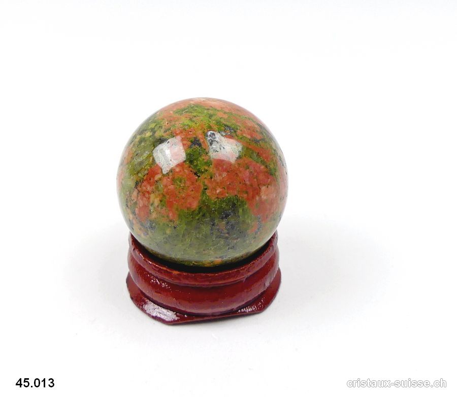 Boule Unakite - épidote 3,1 cm. Pièce unique