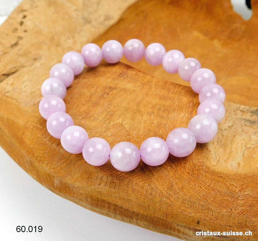 Bracelet Kunzite 9,5 mm / 18 cm. Qual. A