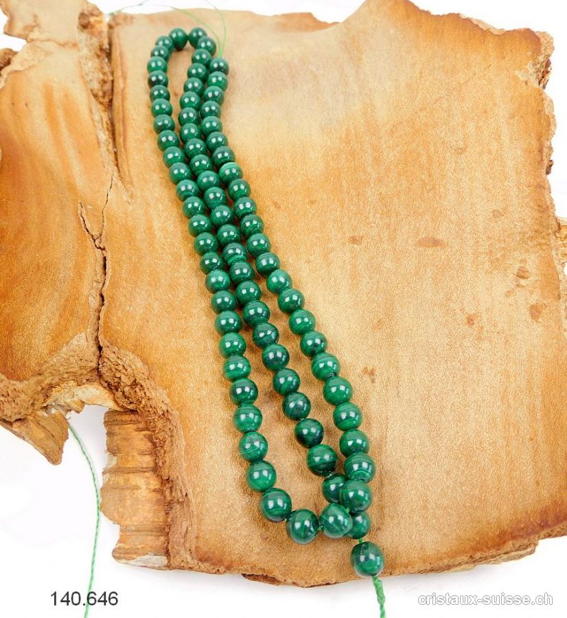 Rang Malachite 5 mm / 39 - 40 cm, env. 76 boules