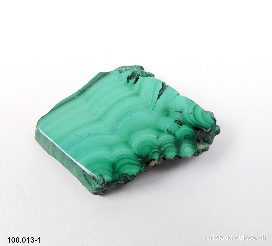 Malachite semi-polie du Congo. Pièce unique