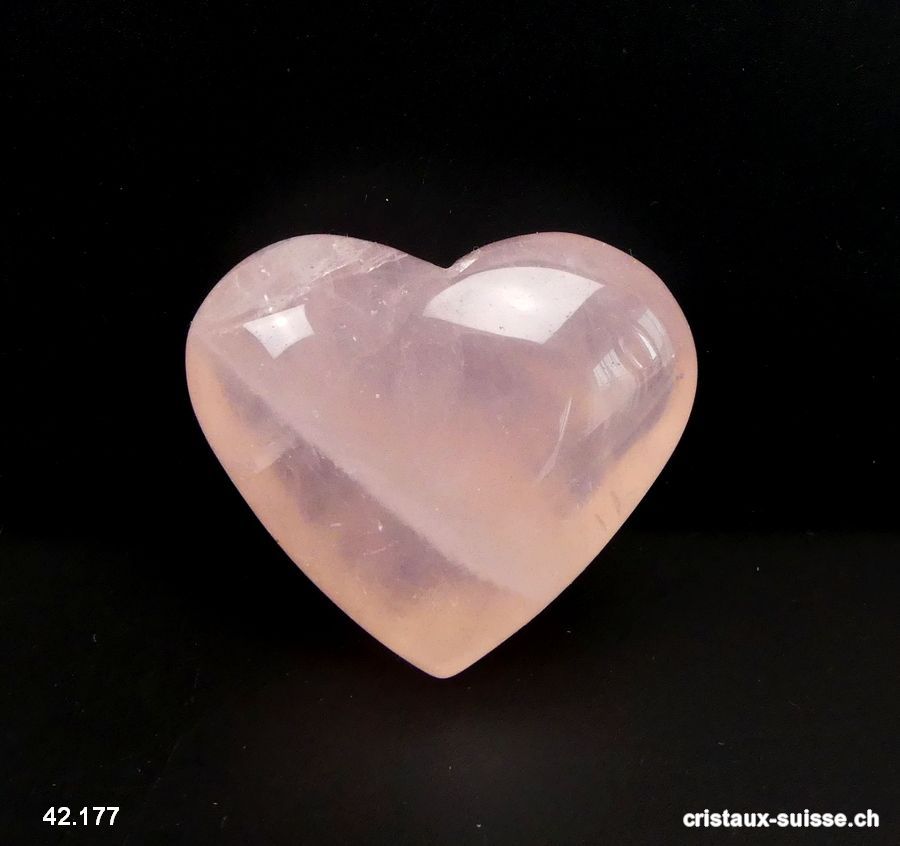 Coeur Quartz Rose du Brésil. Pièce unique 46 grammes