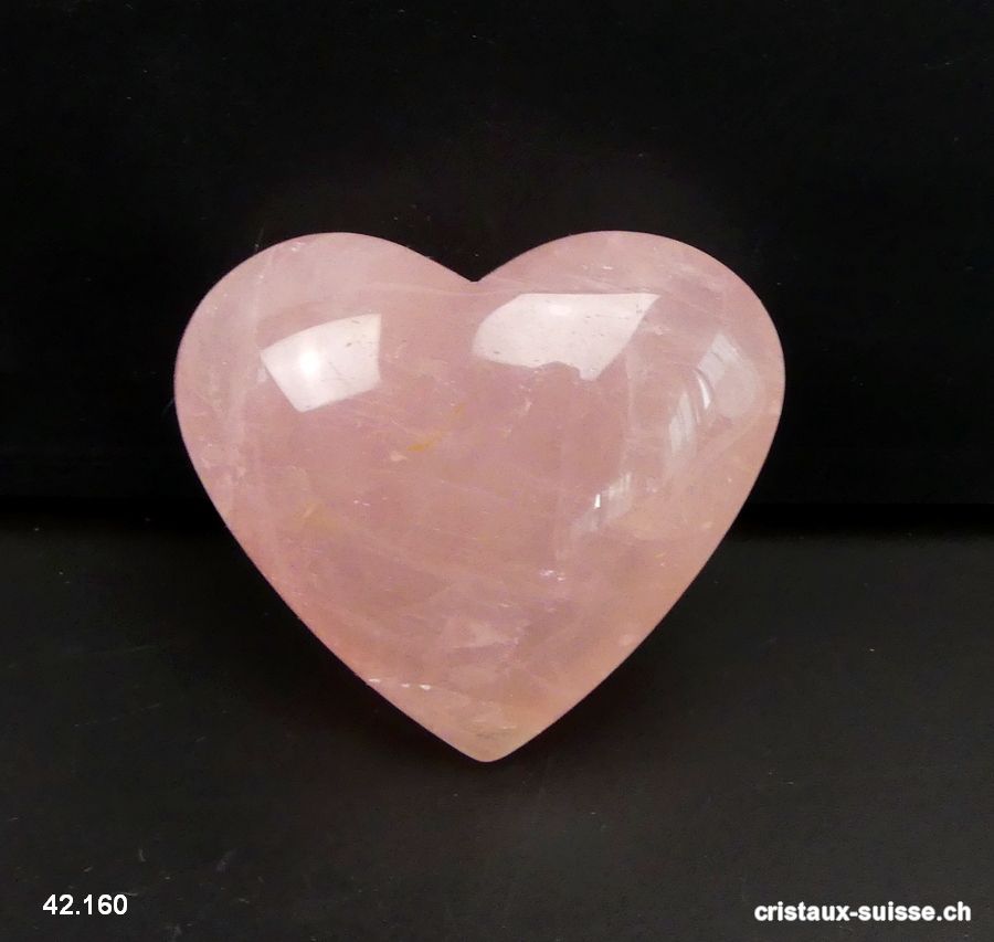 Coeur Quartz rose du Brésil. Pièce unique 96 grammes