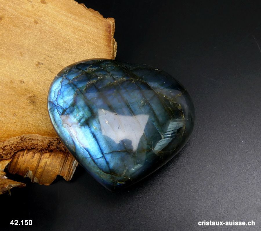 Coeur Labradorite. Pièce unique 127 grammes