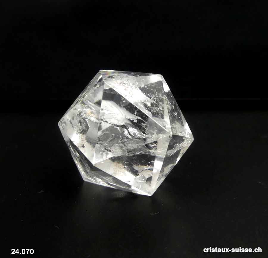 Icosaèdre Cristal de Roche 3 cm. Pièce unique 25 grammes