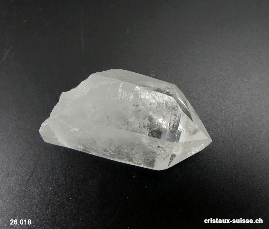 Cristal de roche pointe brute 4,8 cm. Pièce unique 34 grammes