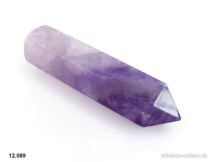 Bâton Fluorite violette hexagonal 8 x 2 cm. Pièce unique