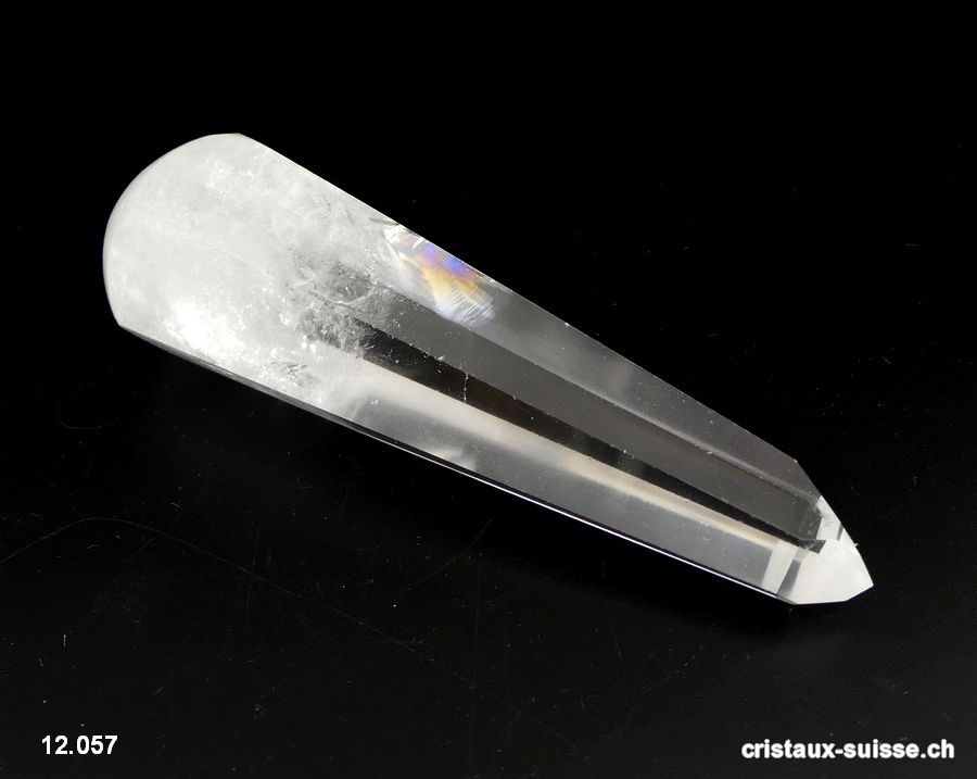 Bâton hexagonal Cristal de Roche 10 x 2,8 cm. Pièce unique