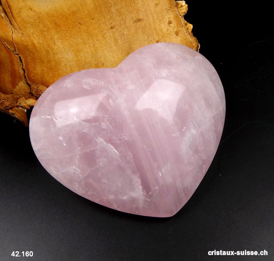 Coeur Quartz rose du Brésil 8,5 x 7 x 3,2 cm. Pièce unique 240 grammes