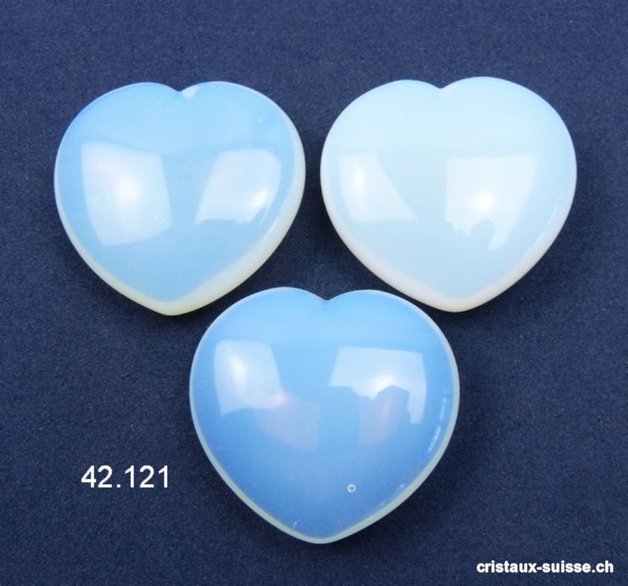 Coeur Opaline - Opalite 4,2 x 4 x 1,5 cm. OFFRE SPECIALE