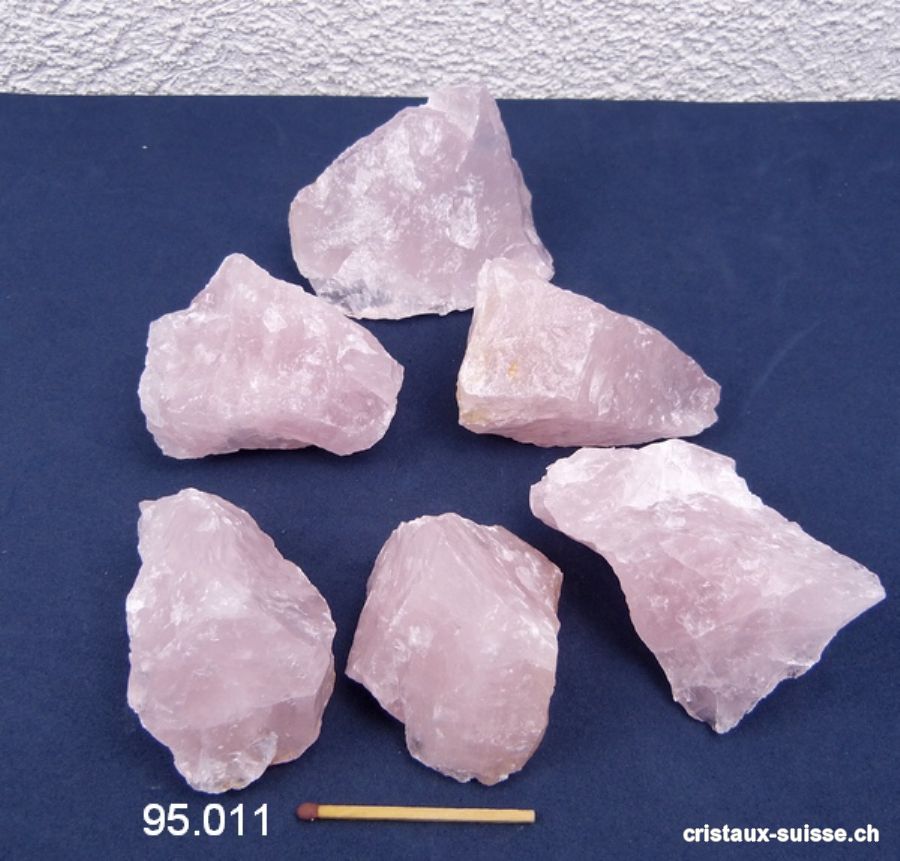 Quartz rose brut 110 à 140 grammes