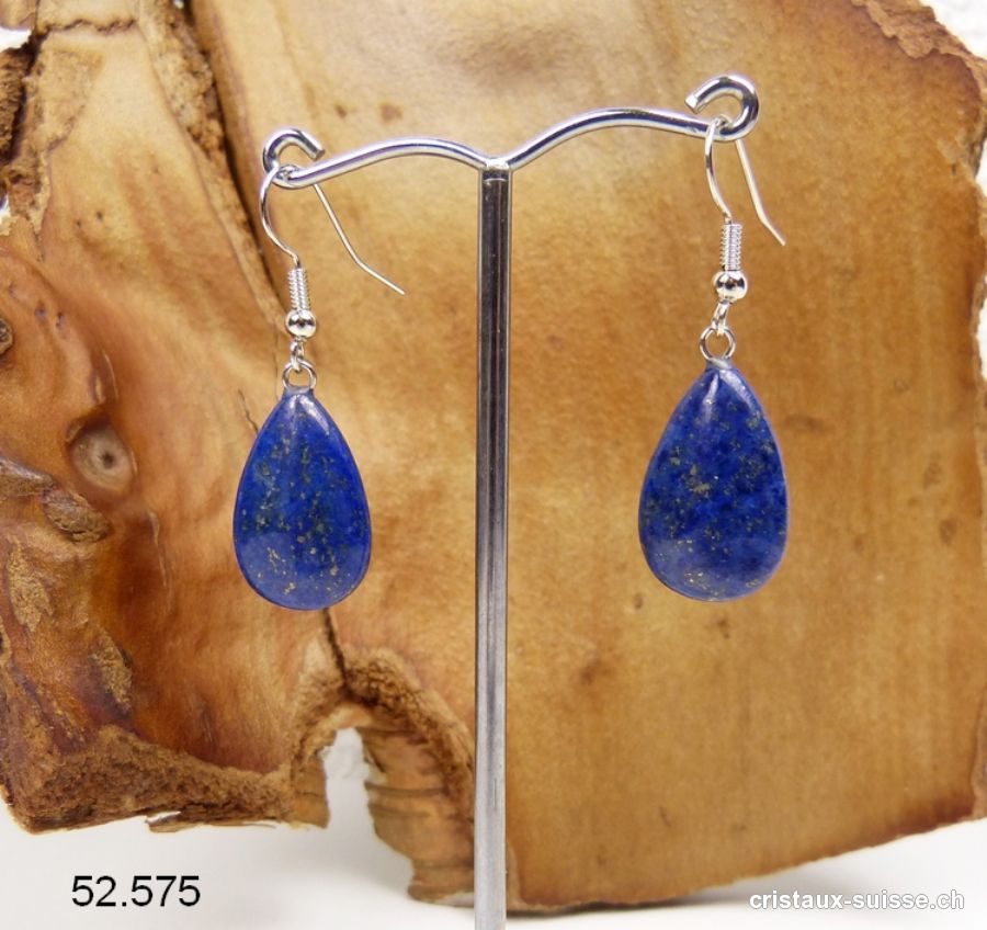 Boucles d'oreilles Goutte Lapis-Lazuli 2 cm. Offre Spéciale