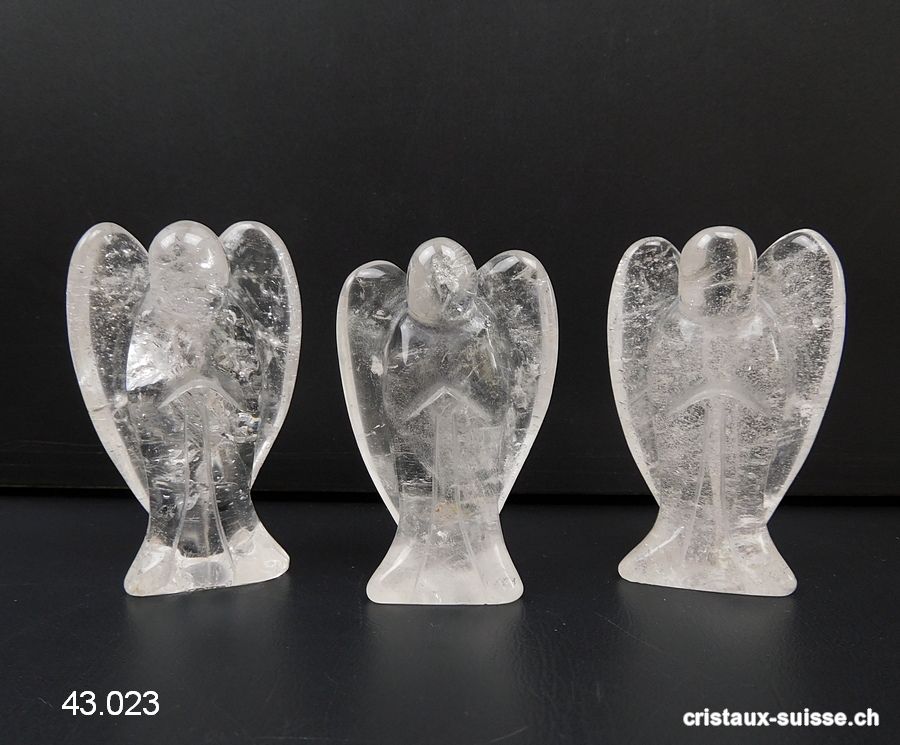 Ange Cristal de Roche 3,8 - 4 x 2,5 cm. OFFRE SPECIALE