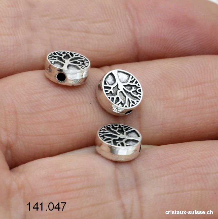 Intercalaire Arbre de Vie métal argenté, larg. 9 mm x ép. 3 mm. Offre Spéciale