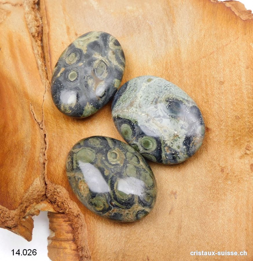 Eldarite - Rhyolite Kamamba anti-stress arrondie 4 - 4,5 x 2,5 - 3 cm. OFFRE SPECIALE