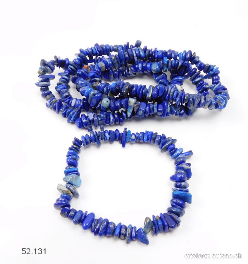 Bracelet Lapis-lazuli, élastique  19 cm