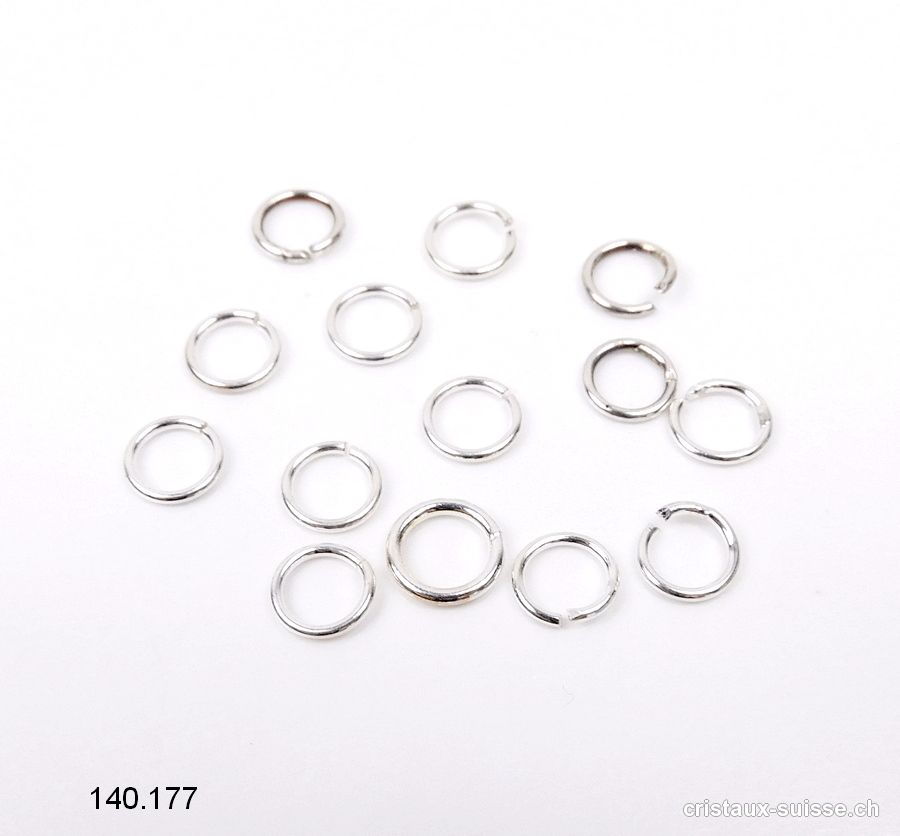 Anneau ouvert 6 mm x 0,8 mm en argent 925