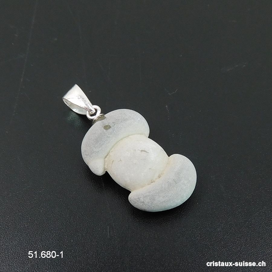 Pendentif Fairy stone DIVISON CELLULAIRE avec boucle argent 925. Pièce unique