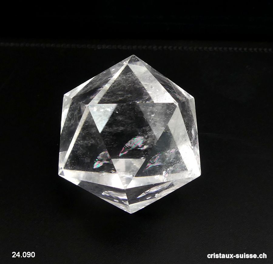 Icosaèdre Cristal de Roche 4,2 cm. Pièce unique