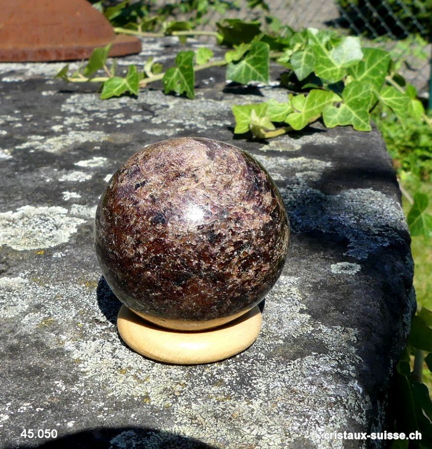 Boule Grenat Almandin 4,4 cm. Pièce unique