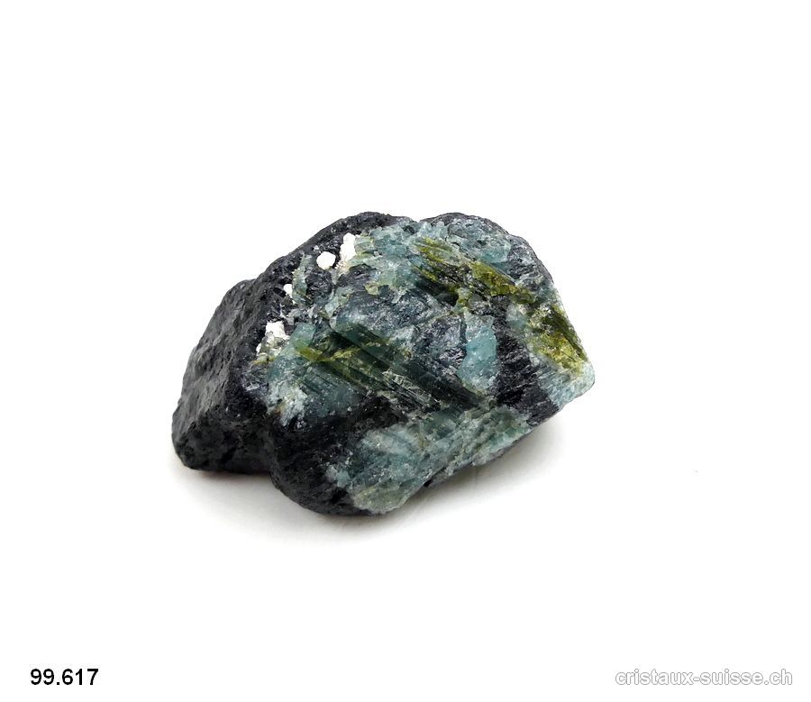 Tourmaline noire, bleue - indigolite et verte. Pièce unique