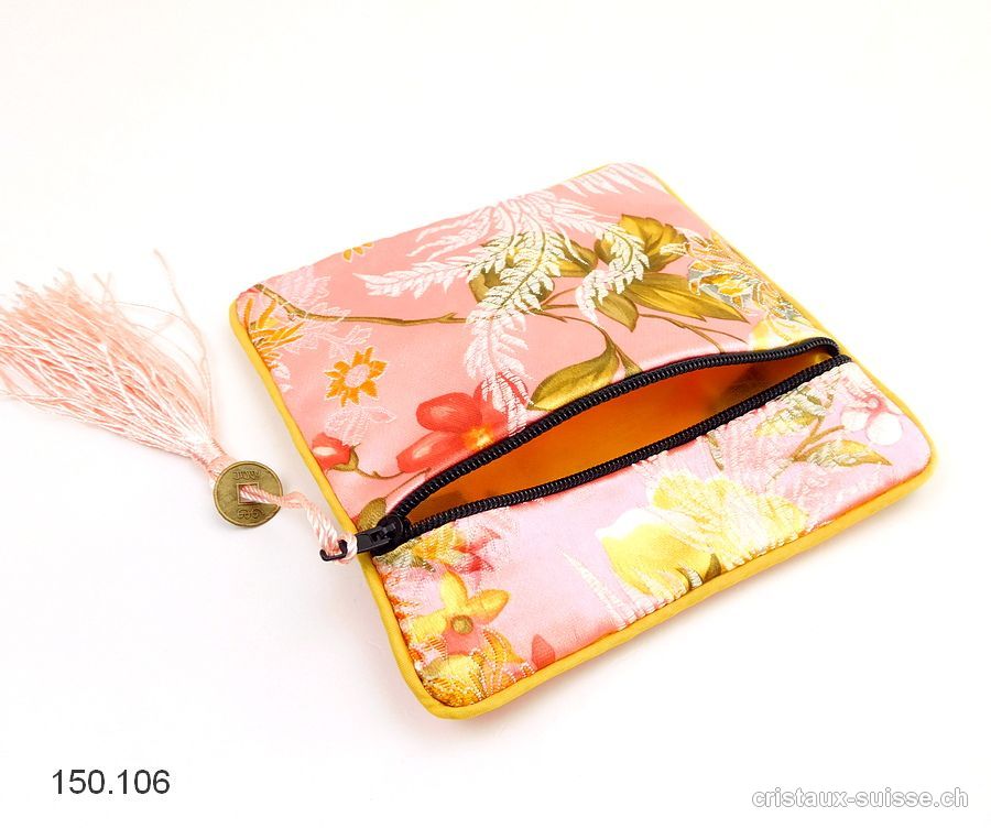 Pochette chinoise Rose, env. 11,5 x 11,5 cm