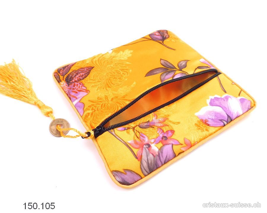 Pochette chinoise Jaune, env. 11,5 x 11,5 cm