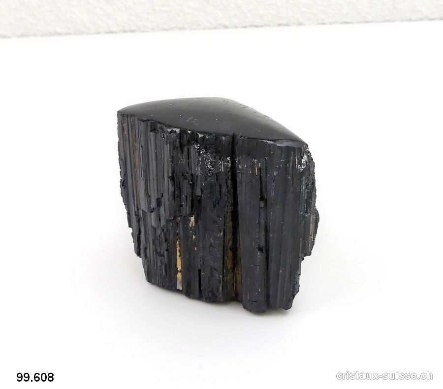 Tourmaline noire brute, dessus poli. Pièce unique 263 grammes