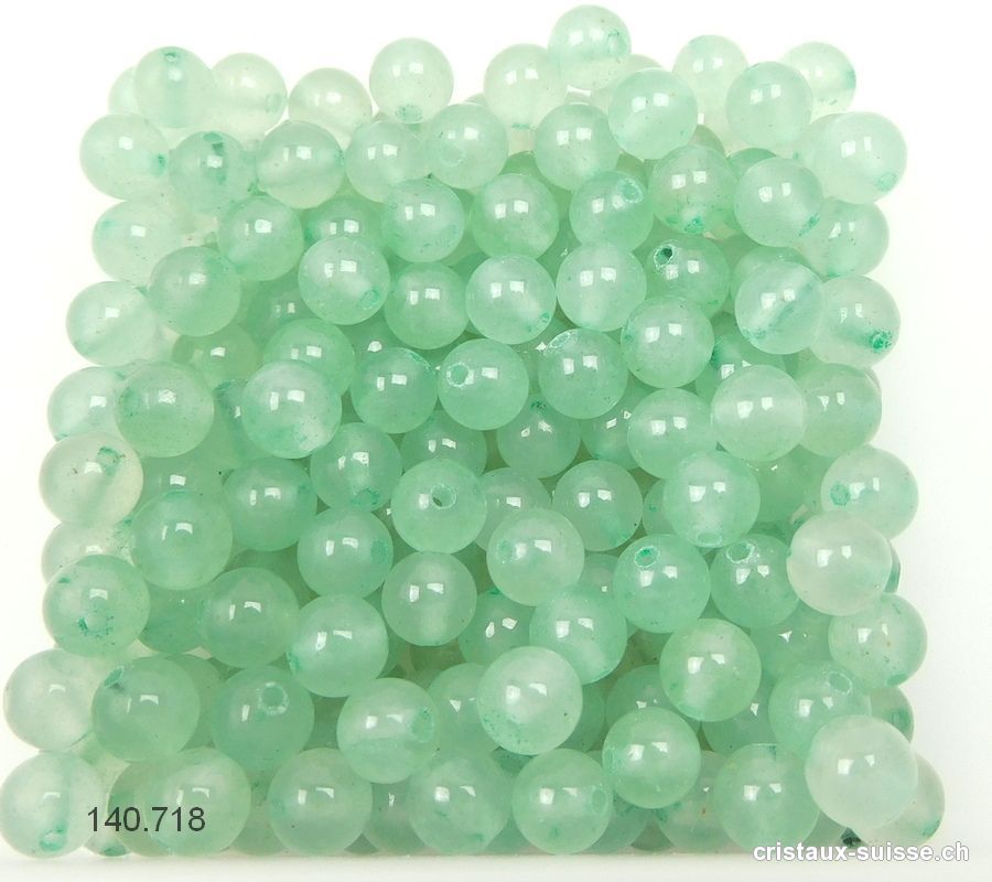 Aventurine verte, boule percée 6,5 mm. Offre Spéciale