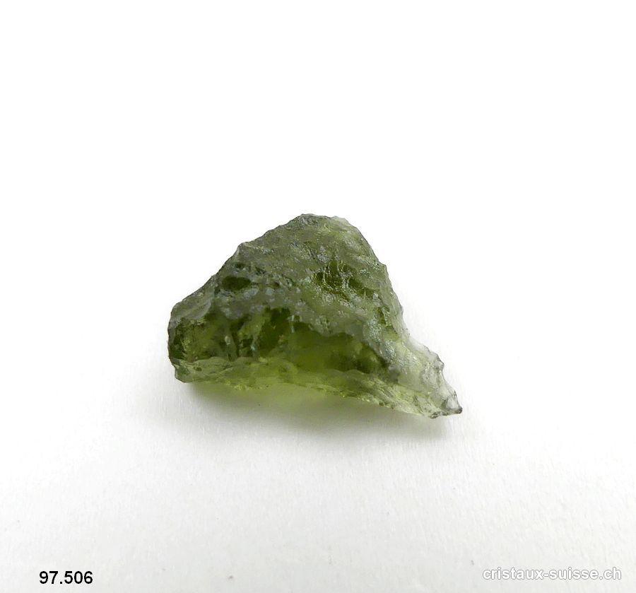 Moldavite 1,2 x 0,9 x 0,5 cm. Pièce unique 2,4 carats