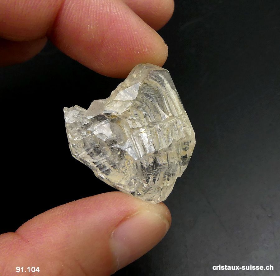 Quartz fenêtre, Suisse - Valais 2,6 x 2,2 x 0,9 cm. Pièce unique