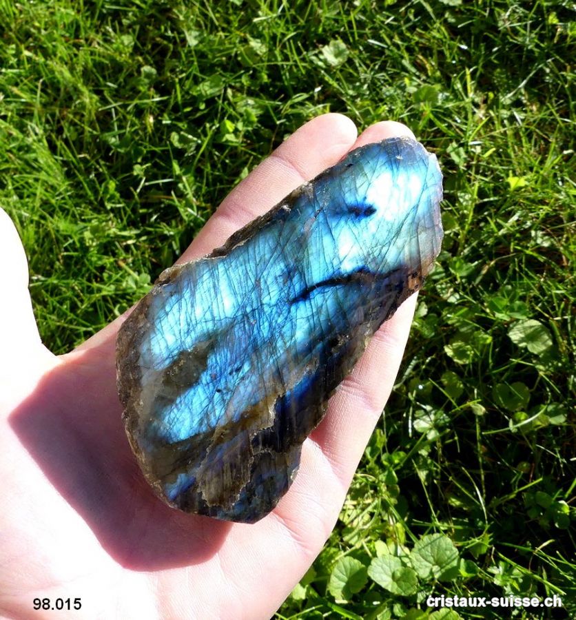 Labradorite brute 1 face polie. Pièce unique 238 grammes