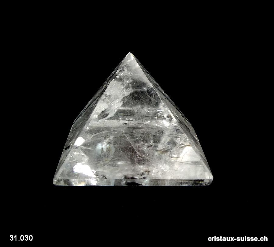 Pyramide Cristal de Roche, base 4,7 cm. Pièce unique