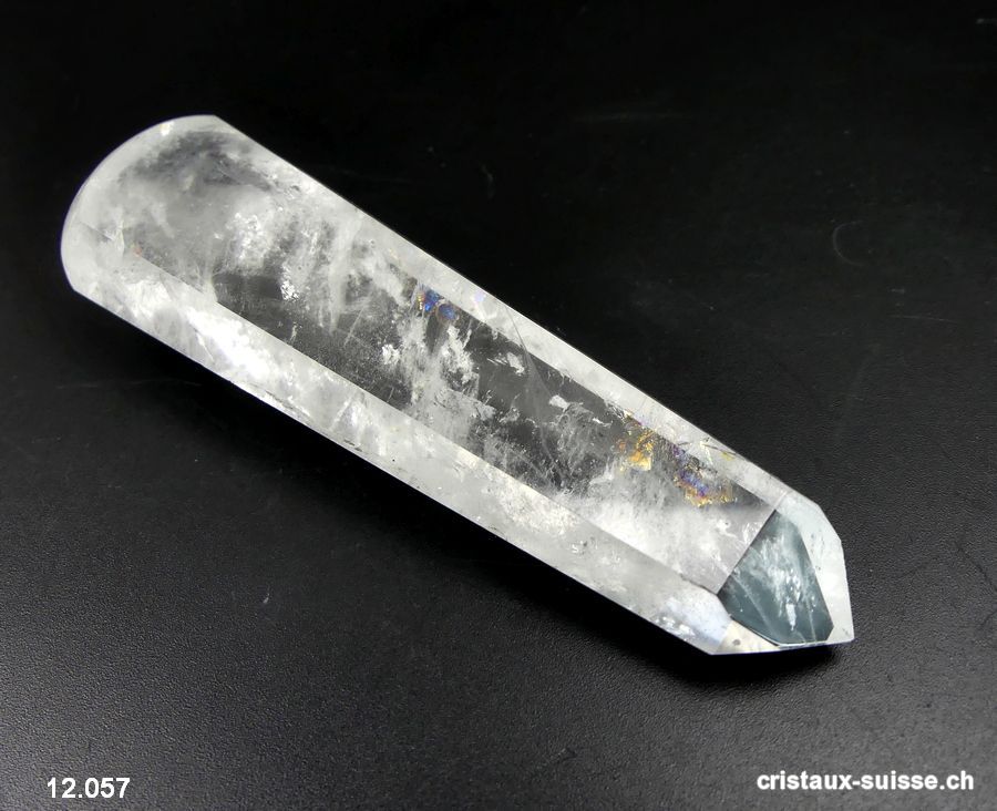 Bâton hexagonal Cristal de Roche 10,2 x 3 cm. Pièce unique