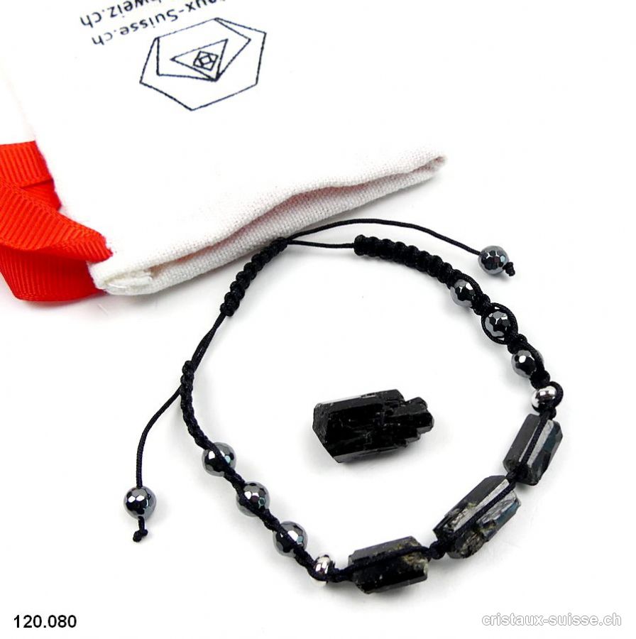 Set Protection - Bracelet Tourmaline brute et 1 pierre