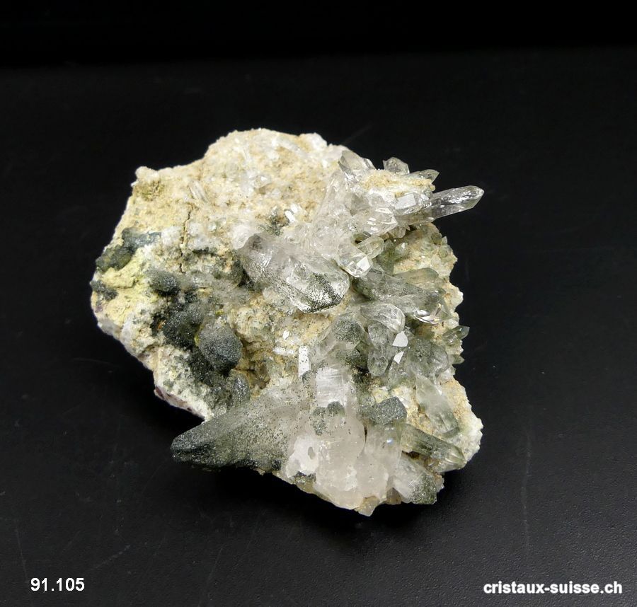 Quartz de Suisse avec chlorite. Pièce unique