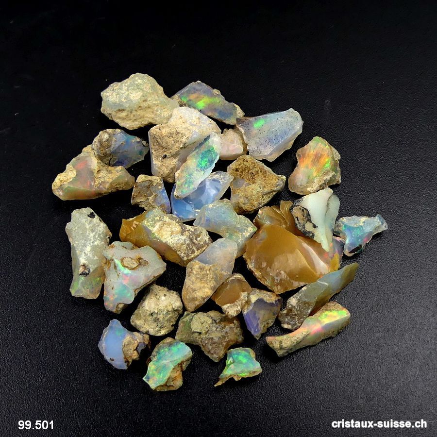 Lot d'Opales brute d'Ethiopie de 53 carats