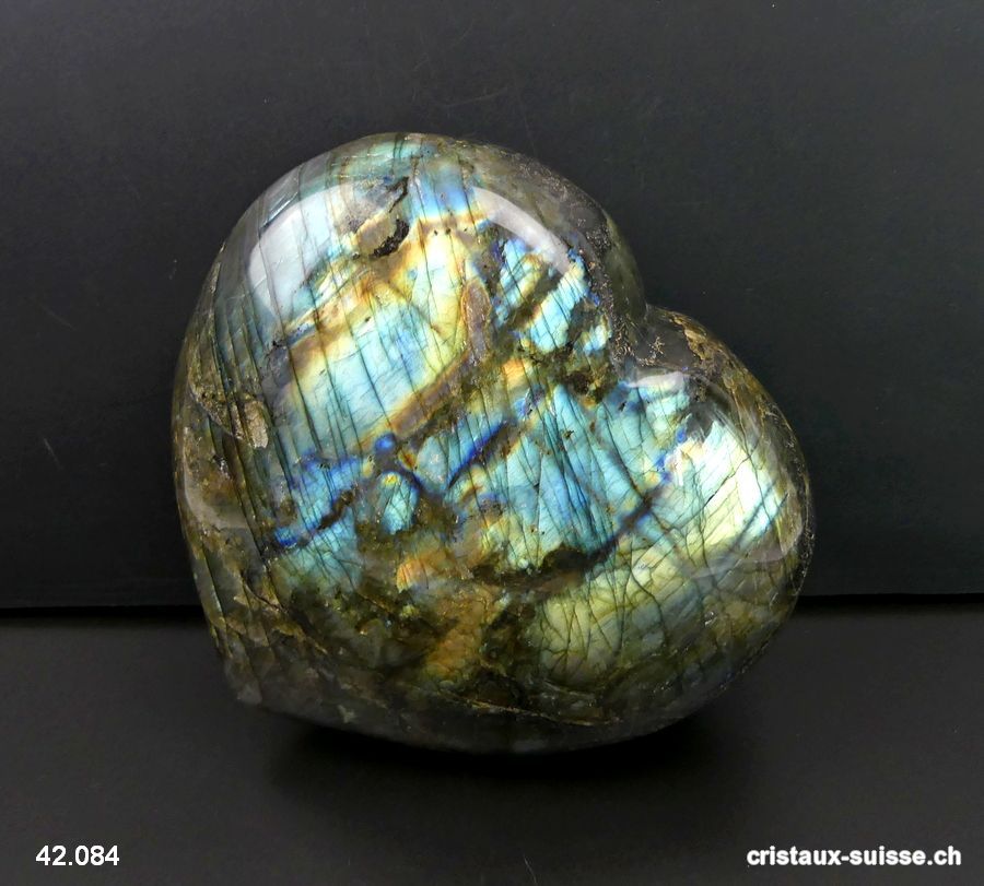 Coeur Labradorite XXL. Pièce unique 2 Kg