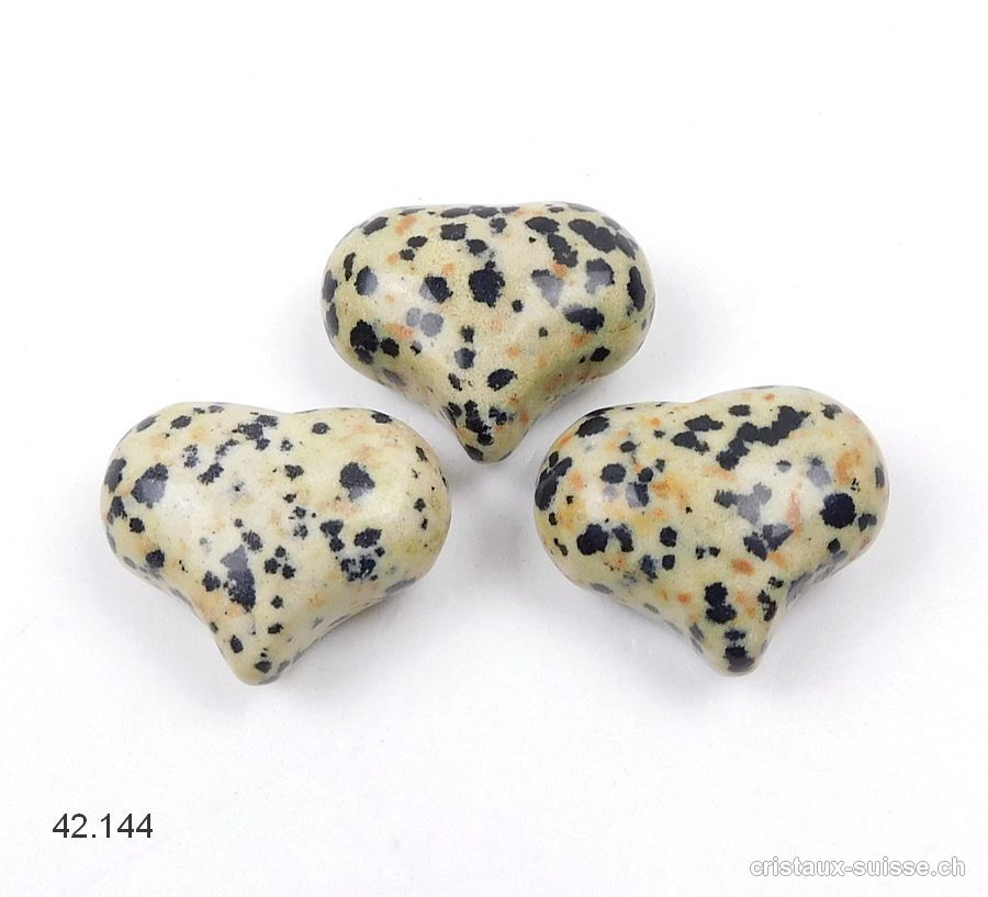 Coeur Jaspe Dalmatien 2,5 x 2 cm. Offre Spéciale