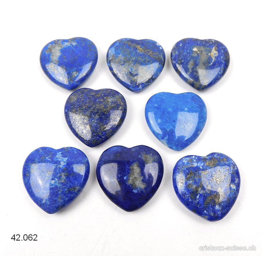 Coeur Lapis-Lazuli 2,5 cm, plat