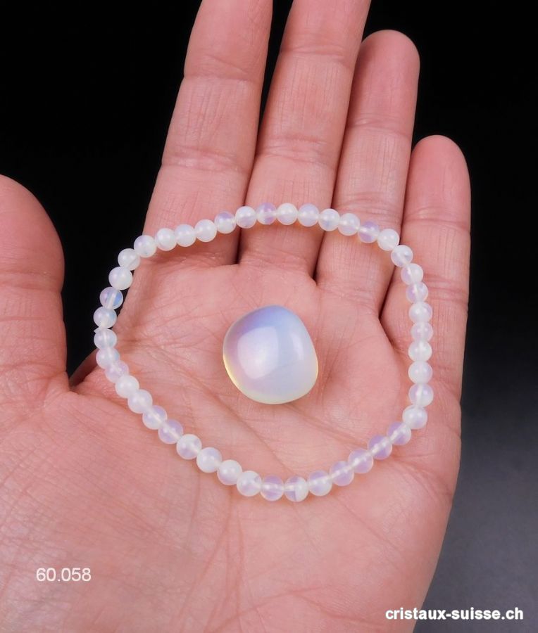 1 Bracelet Opalite - Opaline et 1 pierre GRATUITE