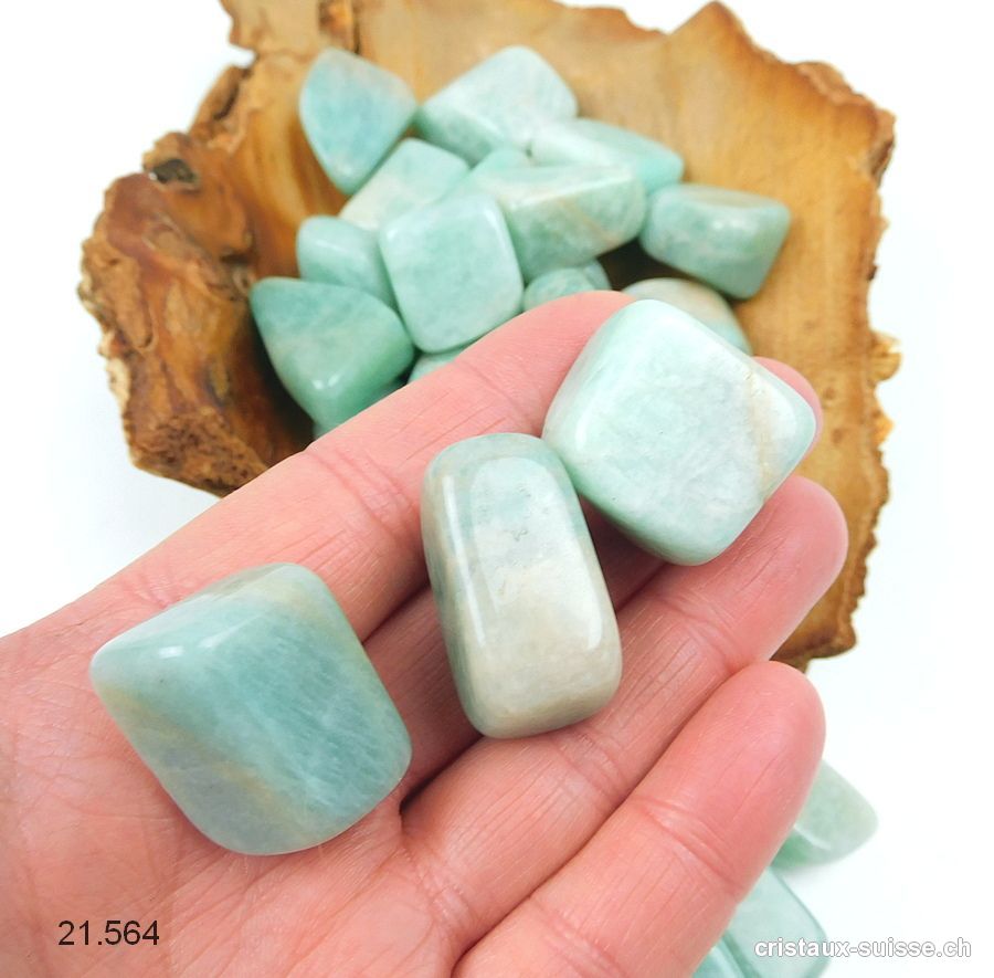 Amazonite claire 12 - 15 grammes. Taille M-L. Offre Spéciale