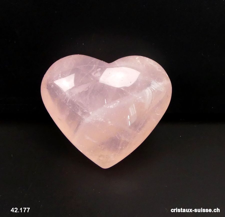 Coeur Quartz Rose du Brésil. Pièce unique 46 grammes