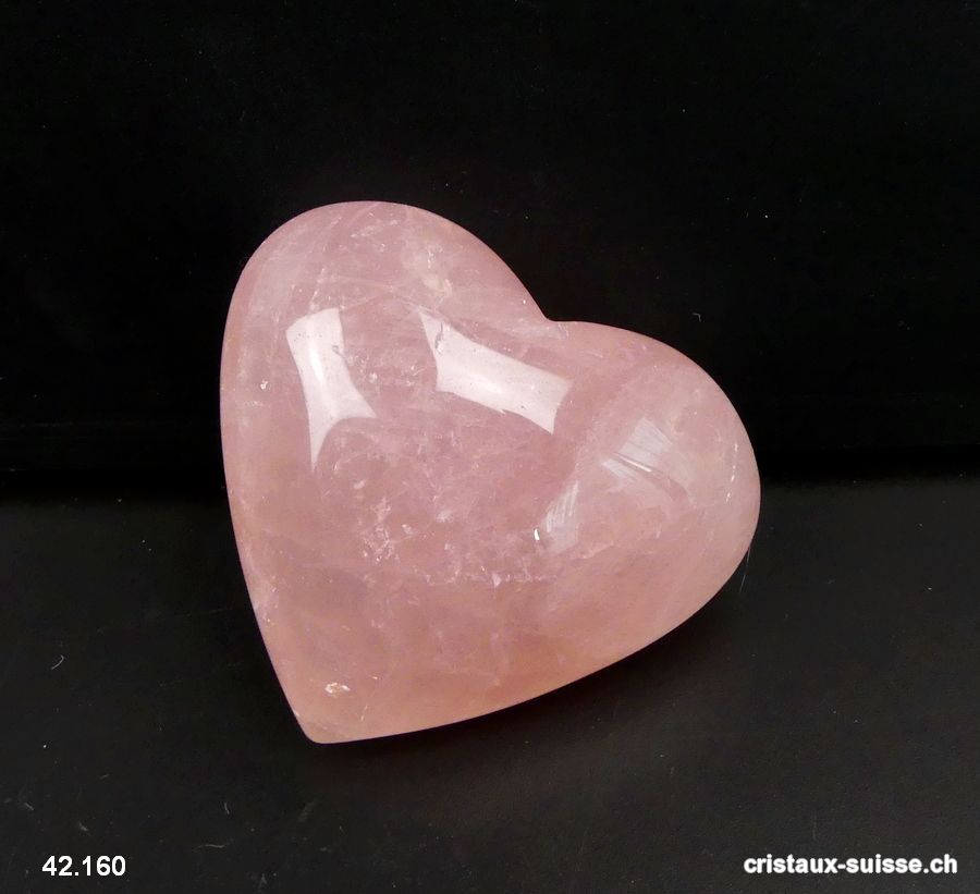 Coeur Quartz rose du Brésil. Pièce unique 96 grammes