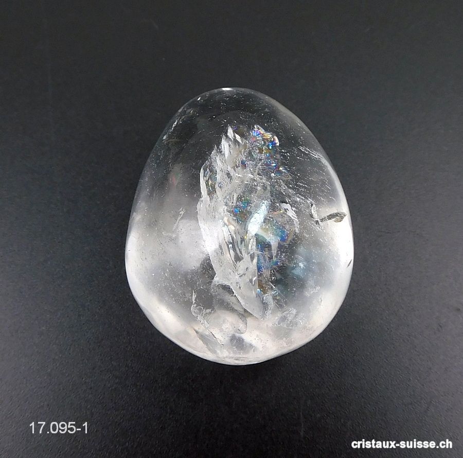 1 Oeuf YONI Cristal de Roche 4 x 3 cm. Taille M. Non Percé. Pièce unique