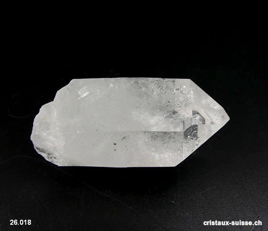 Cristal de roche pointe brute 4,8 cm. Pièce unique 34 grammes