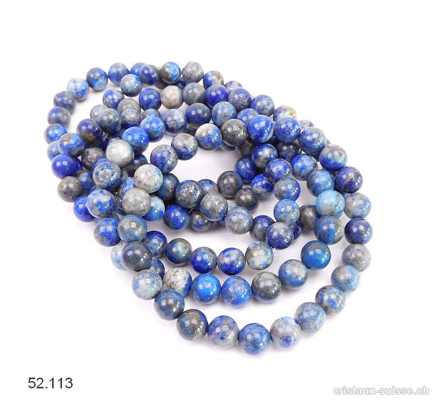 Bracelet Lapis-lazuli 8 - 8,5 mm / 21 cm