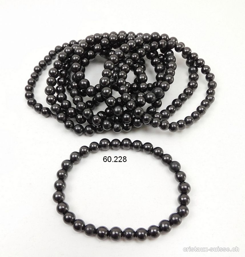 Bracelet Schungite 6 - 6,5 mm / 18,5 - 19 cm