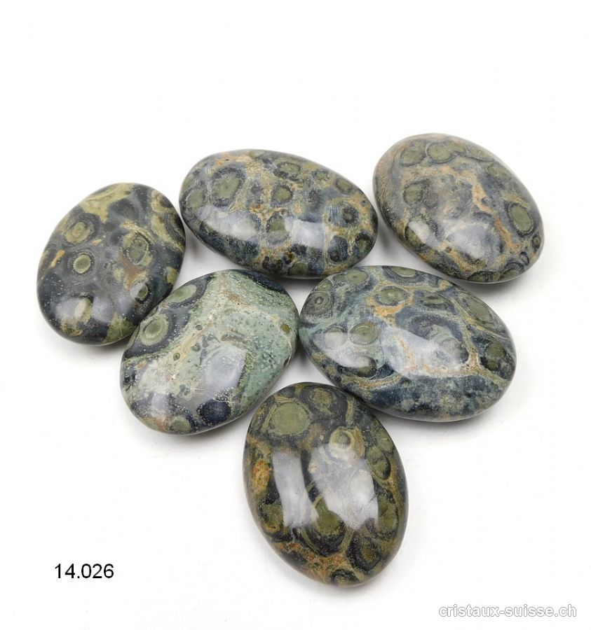 Eldarite - Rhyolite Kamamba anti-stress arrondie 4 - 4,5 x 2,5 - 3 cm. OFFRE SPECIALE